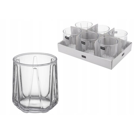 KOMPLET SZKLANKI 6x 360 ml NA DRINKI NAPOJE soki kompot grill niskie WZOREK
