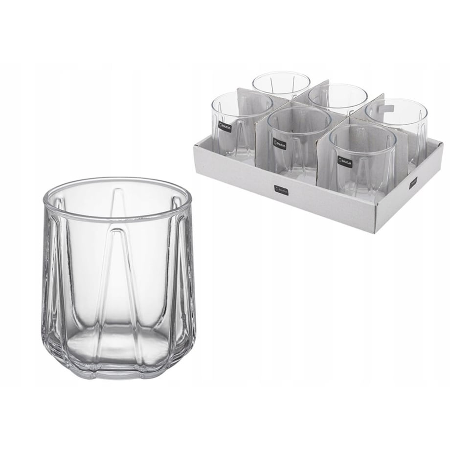 KOMPLET SZKLANKI 6x 360 ml NA DRINKI NAPOJE soki kompot grill niskie WZOREK
