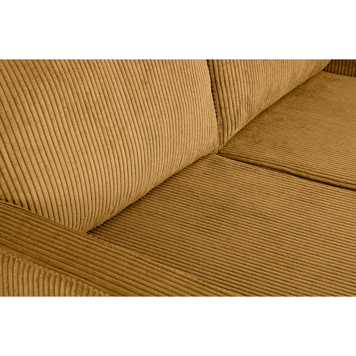 KONSIMO INVIA Elegancka Sofa w stylu loft sztruks 2 osobowa żółta