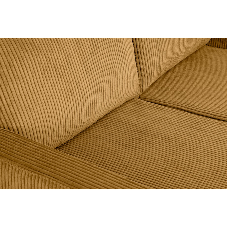 KONSIMO INVIA Elegancka Sofa w stylu loft sztruks 2 osobowa żółta
