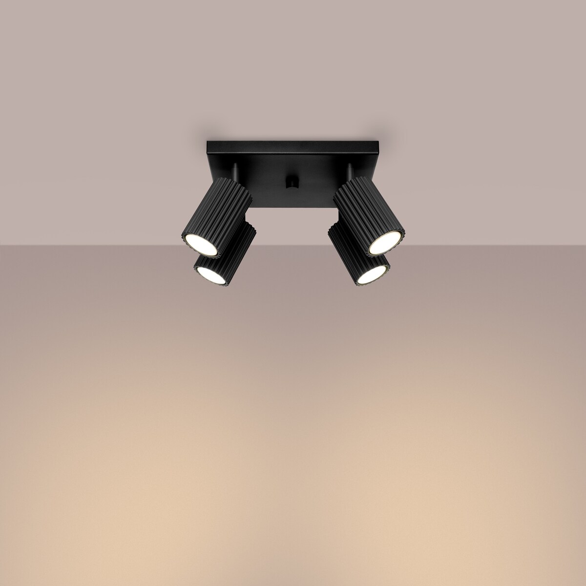 Plafon KARBON 4 czarny