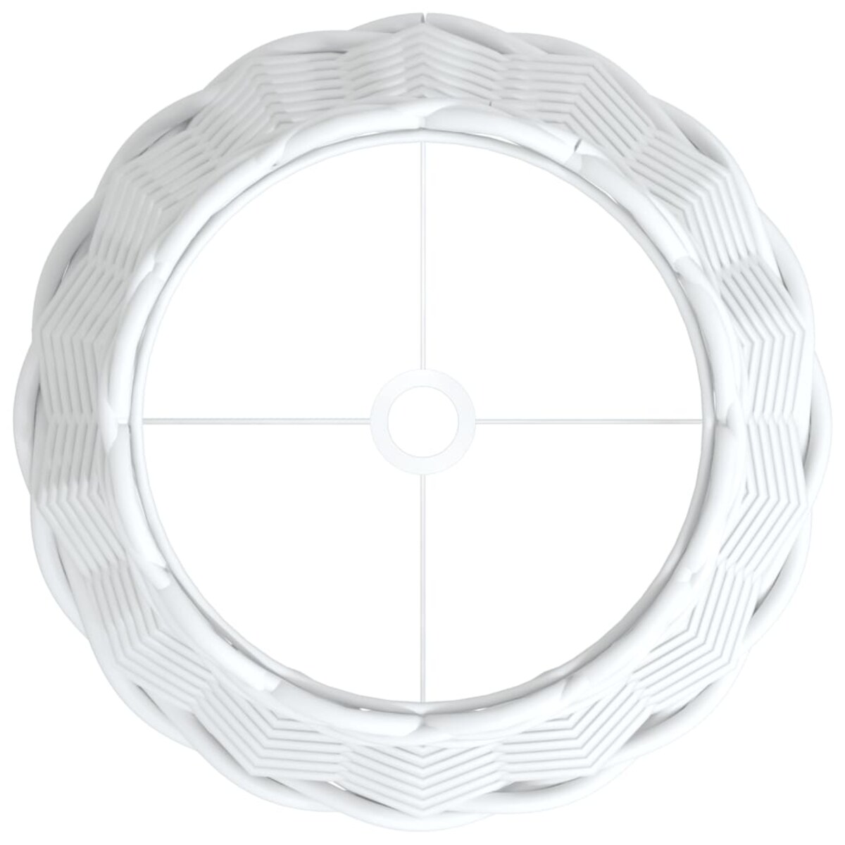 vidaXL Klosz do lampy, biały, Ø20x15 cm, wiklina