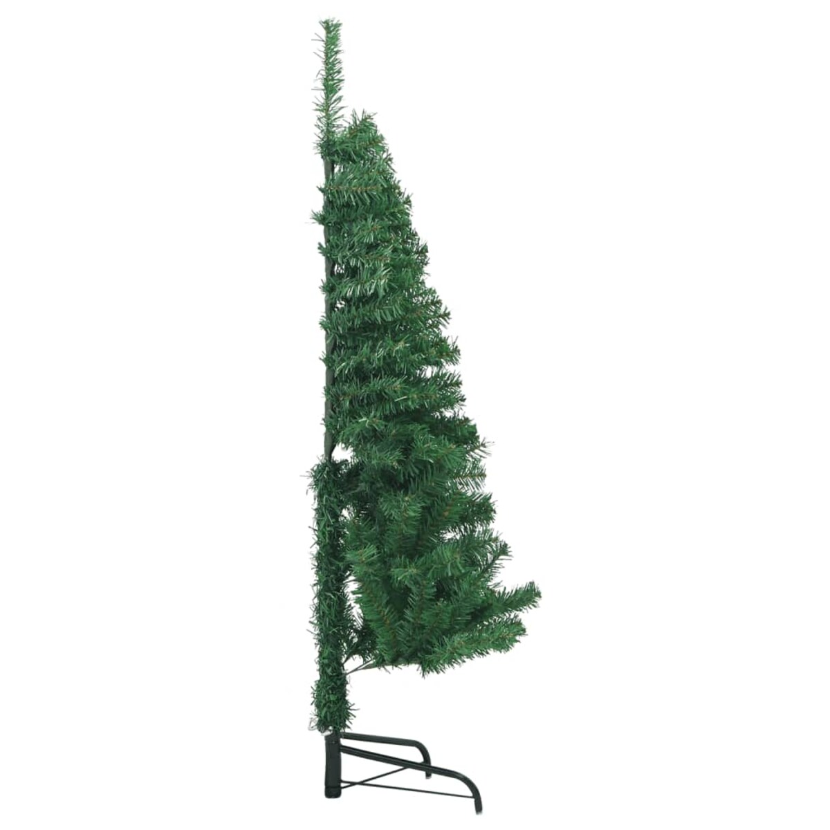 vidaXL Sztuczna choinka narożna, zielona, 150 cm, PVC