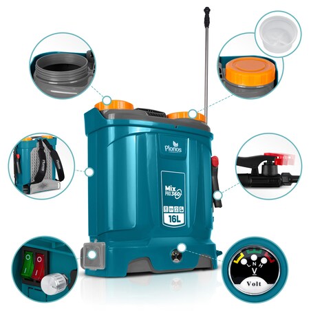 Opryskiwacz akumulatorowy Plonos PL-604 ciśnieniowy plecakowy 85 cm lanca 16L