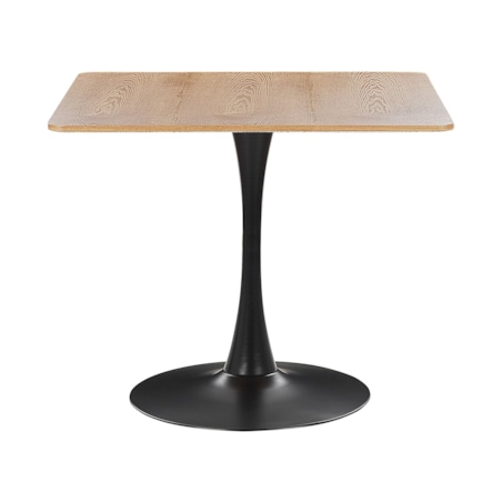 Stół do jadalni 90 x 90 cm jasne drewno z czarnym BOCA