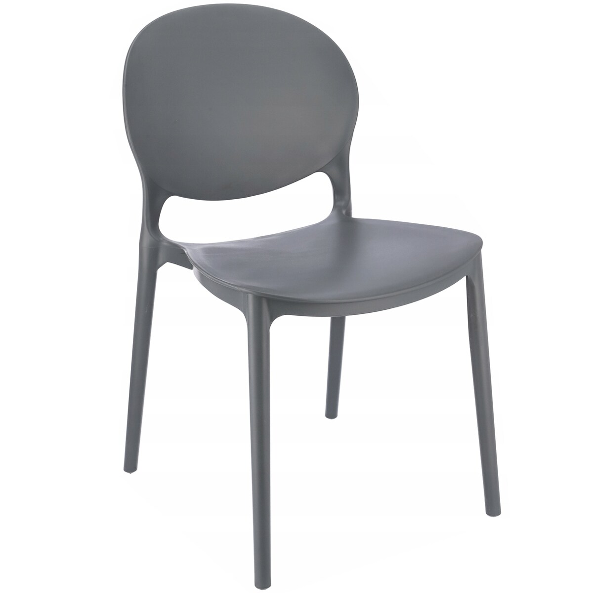 Krzesło ogrodowe plastikowe JUSTIN szare