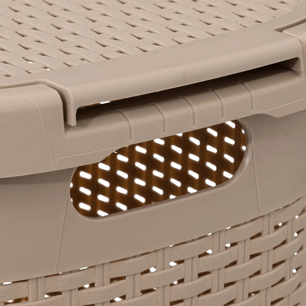 Wysoki kosz na pranie z plastiku, 60 l