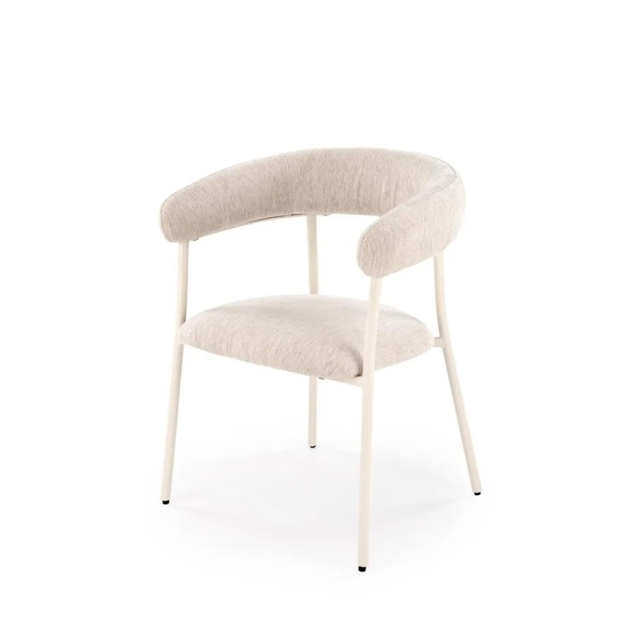 Krzesło tapicerowane K557 beżowe/białe