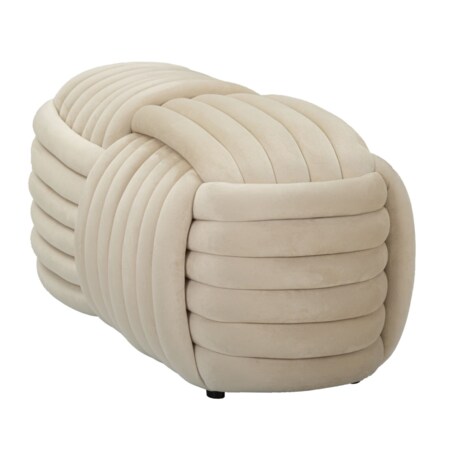 Pufa PLECIONA WELUROWA 90x45x45 cm