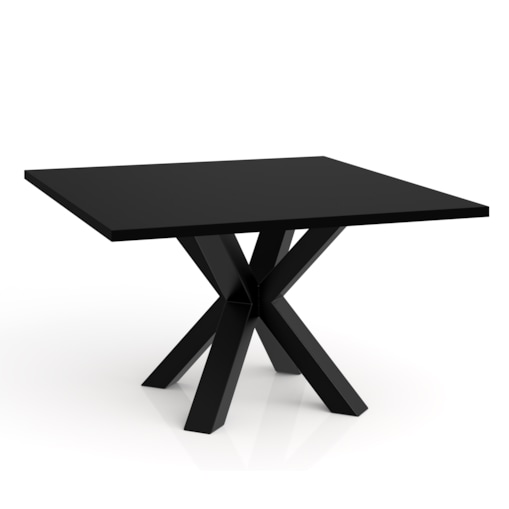 Stolik kawowy NEO kwadratowy 80x80 z metalową podstawą- czarny