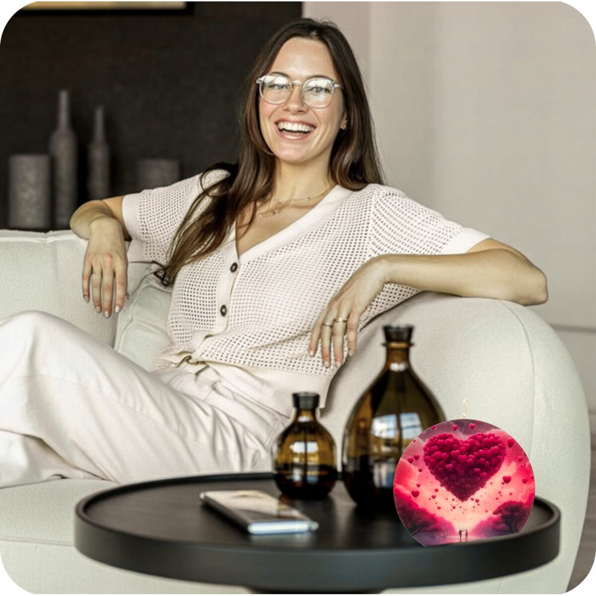 Świeca dekoracyjna na Walentynki – elegancki prezent do wnętrz