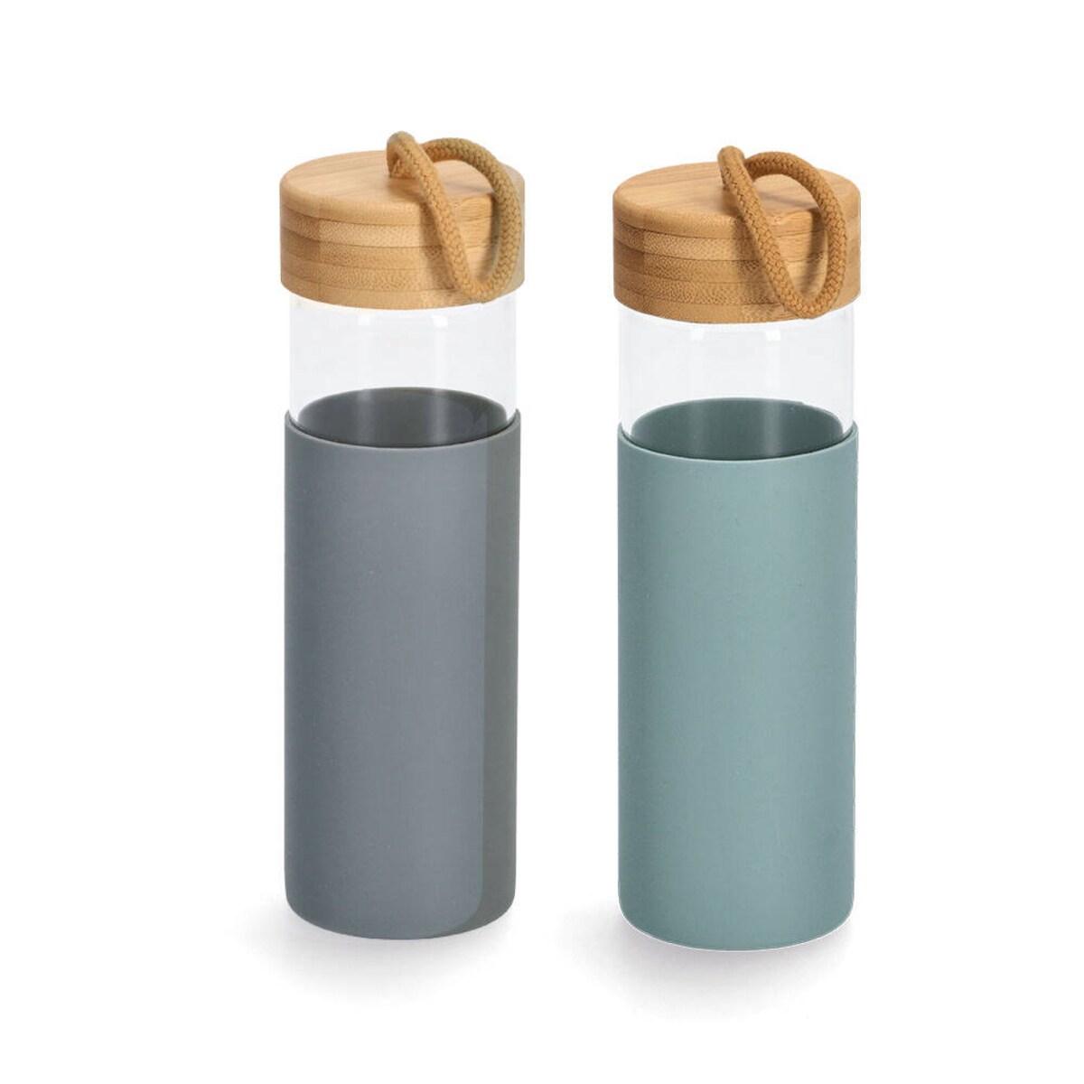 Przenośna butelka do picia z silikonową osłonką, 500 ml