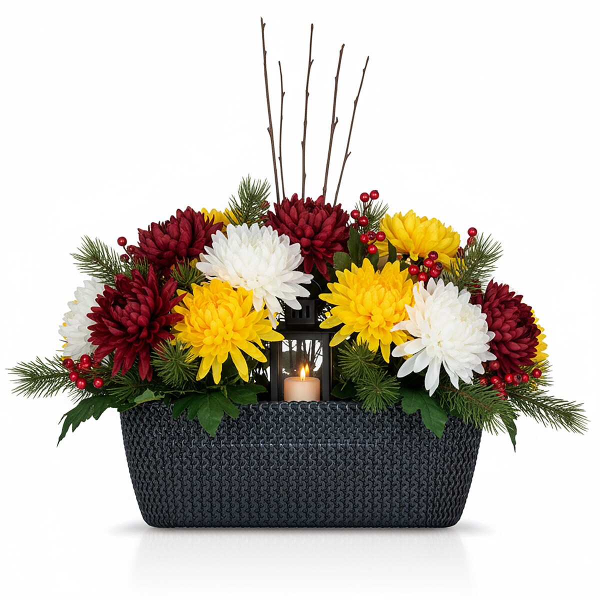 Donica Na Cmentarz Skrzynka Korytko Doniczka Na Wszystkich Świętych 29,7 Cm Antracytowa