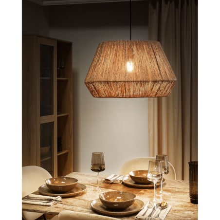 Lampa wisząca z juty naturalna BIRAU
