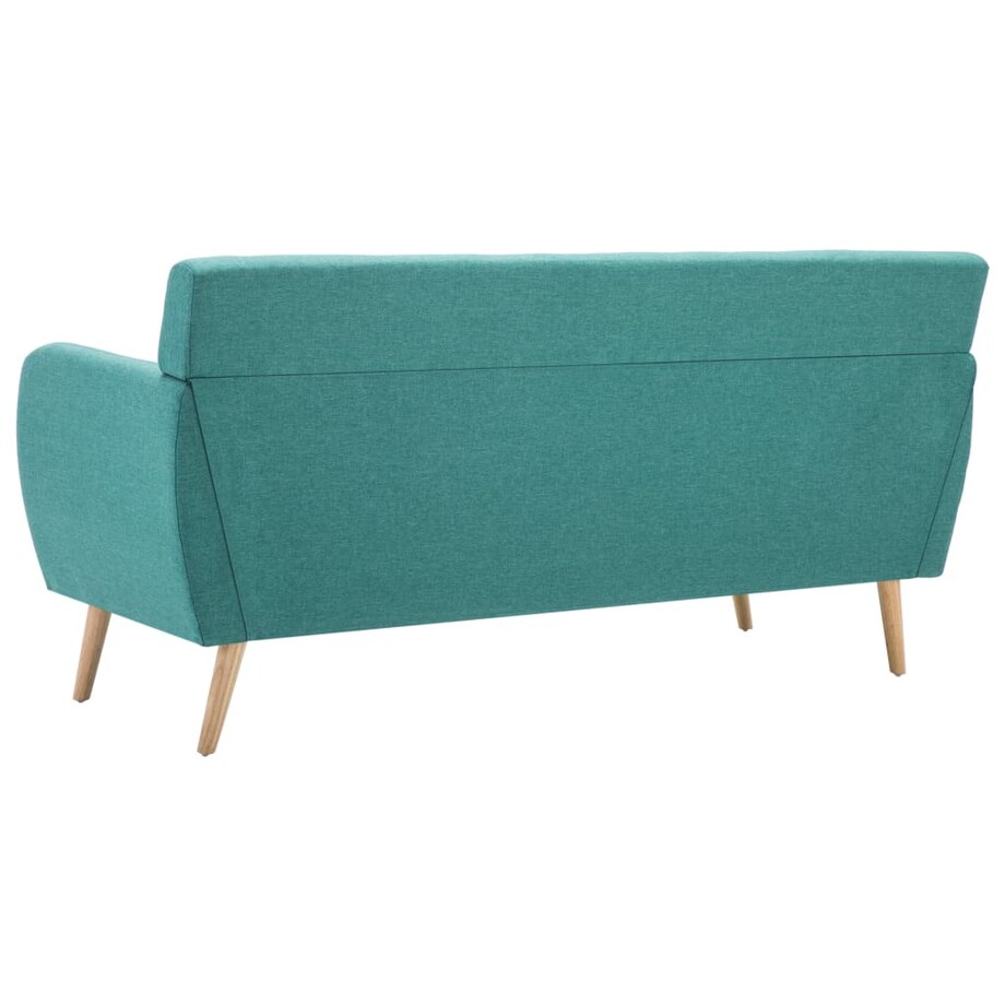 vidaXL 3-osobowa sofa tapicerowana tkaniną, 172x70x82 cm, zielona