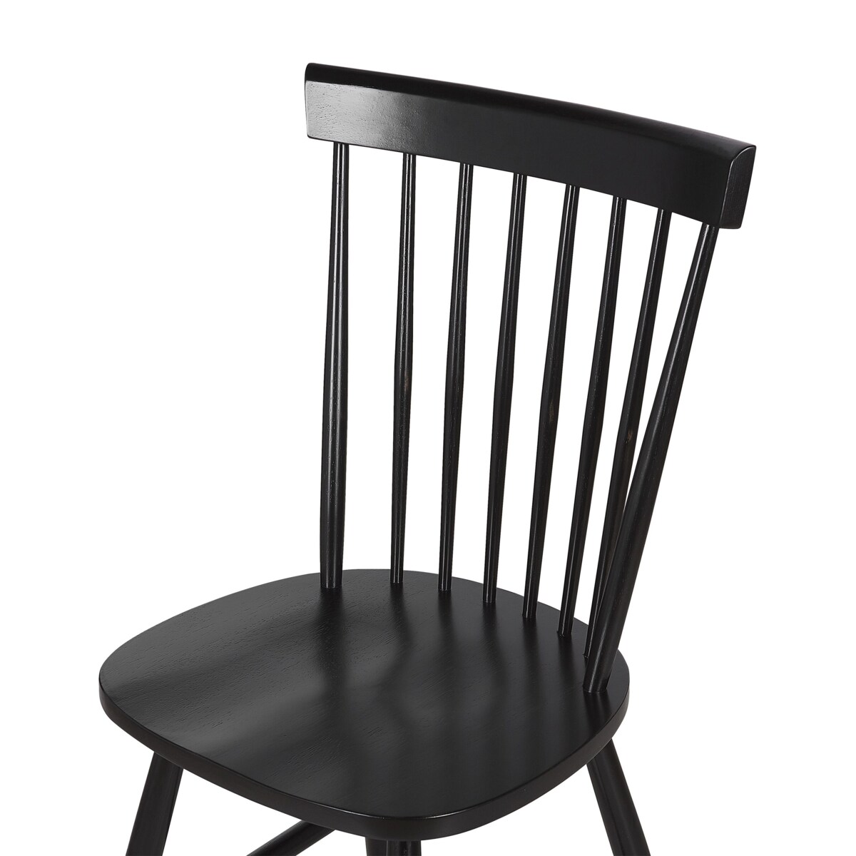 Zestaw 2 krzeseł do jadalni drewniany czarny BURGES