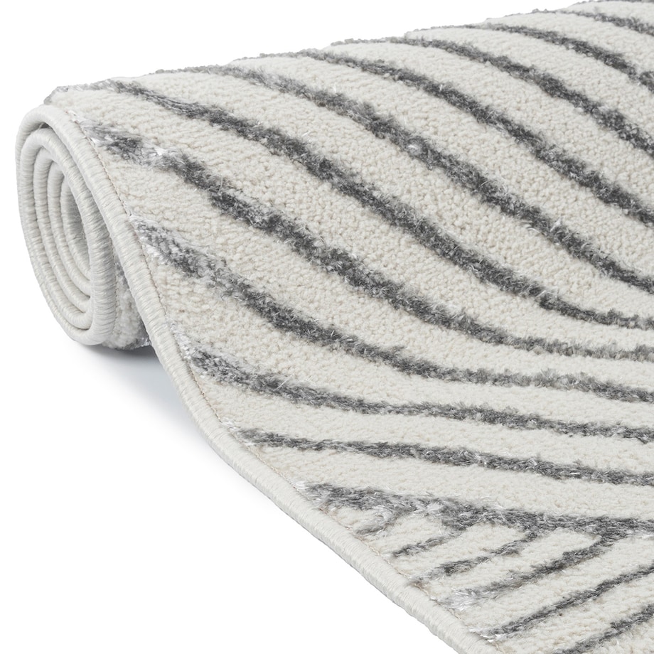 Dywan nowoczesny Tori 67x120 cm e-floor OEKO-TEX geometryczny szary