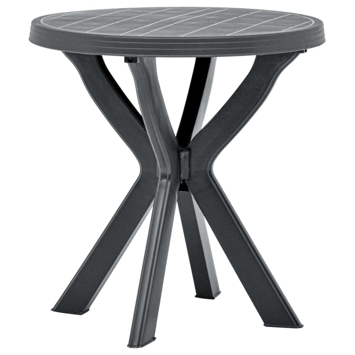 vidaXL Stolik bistro, antracytowy, Ø70 cm, plastikowy