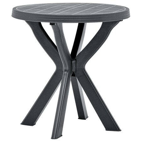 vidaXL Stolik bistro, antracytowy, Ø70 cm, plastikowy