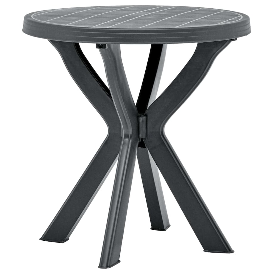 vidaXL Stolik bistro, antracytowy, Ø70 cm, plastikowy