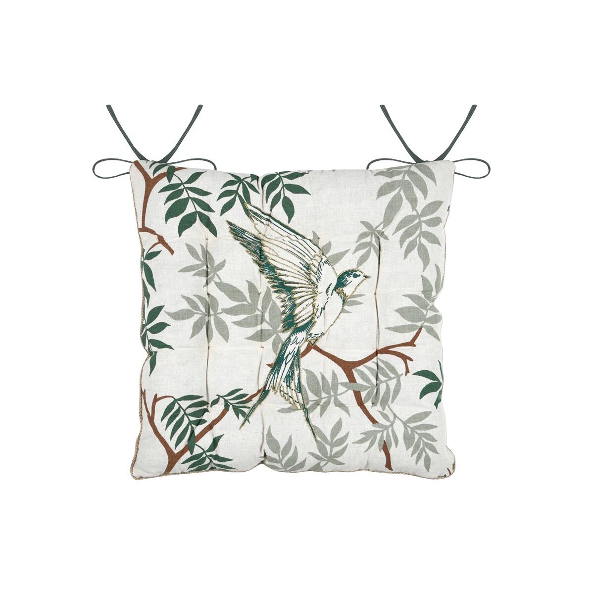 Poduszka na krzesło z wiązaniem, BOTANYS, 38 x 38 cm