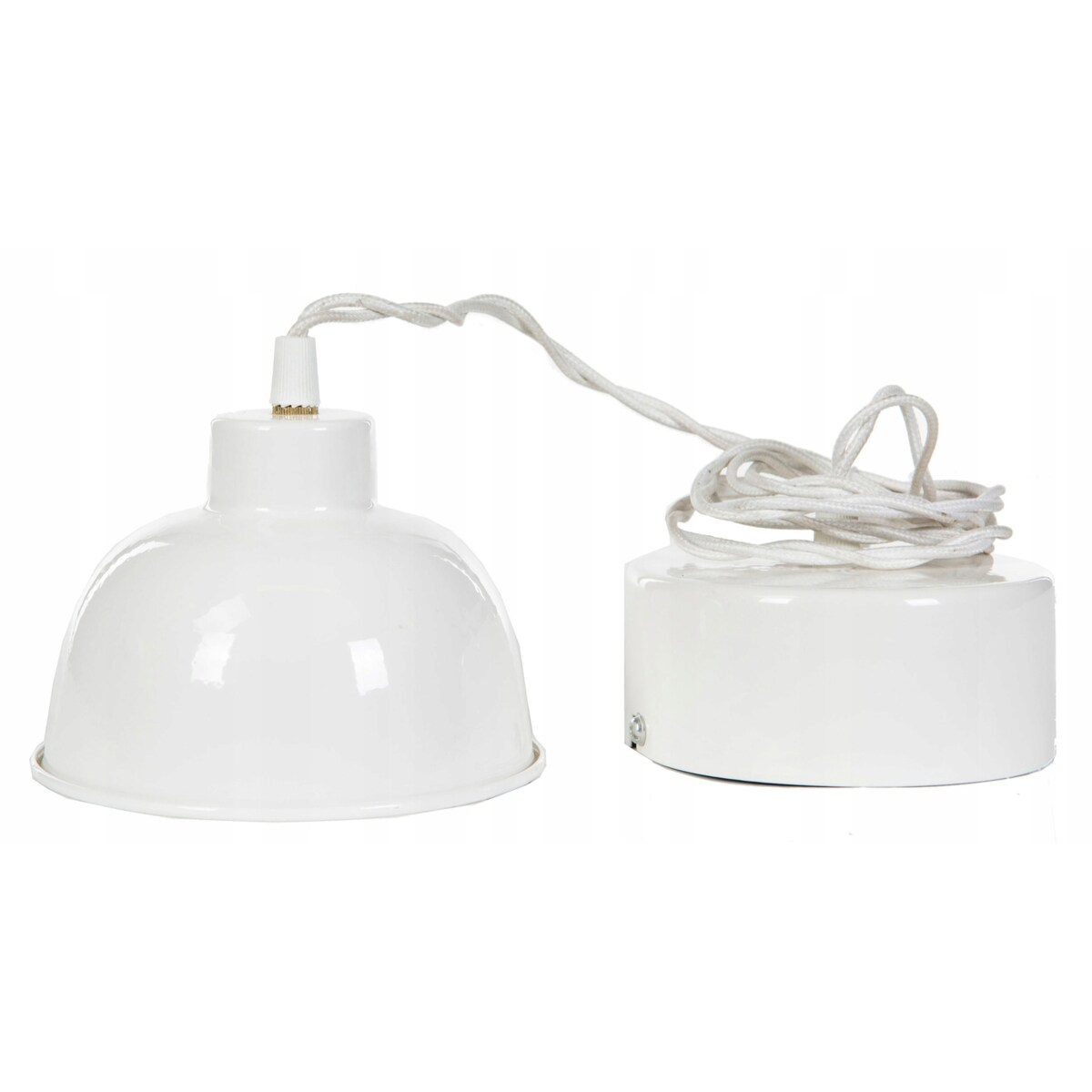 LAMPA wisząca NALA metalowa biała śr. 14cm