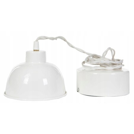 LAMPA wisząca NALA metalowa biała śr. 14cm