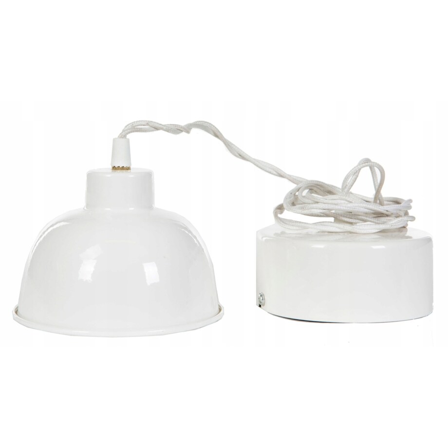 LAMPA wisząca NALA metalowa biała śr. 14cm