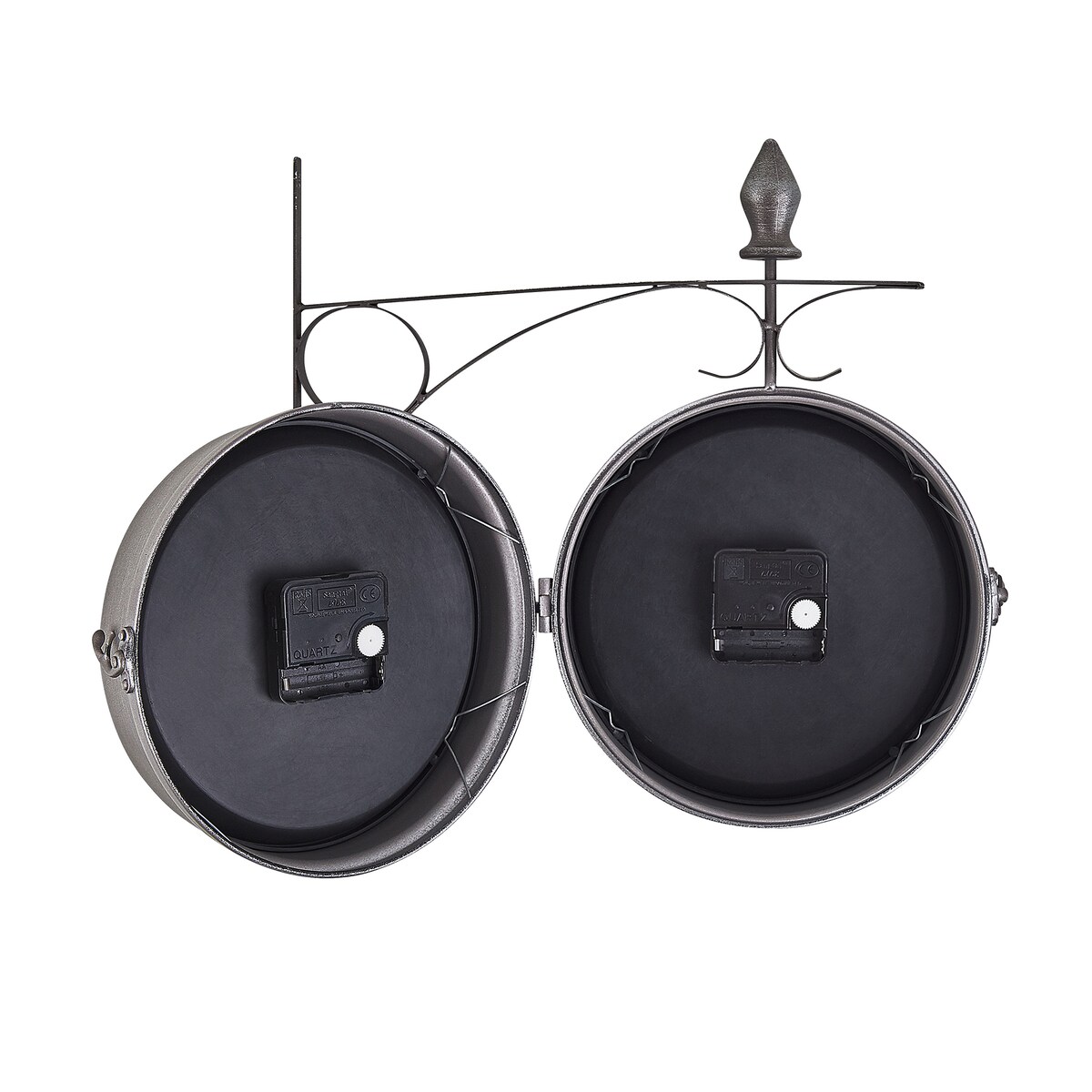 Zegar ścienny ROMONT 34 cm Metal Srebrny