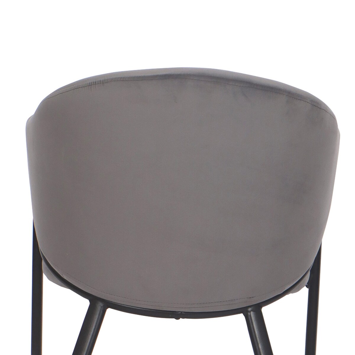 Krzesło tapicerowane do salonu welurowe GLAMOUR szare