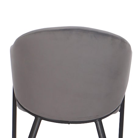 Krzesło tapicerowane do salonu welurowe GLAMOUR szare