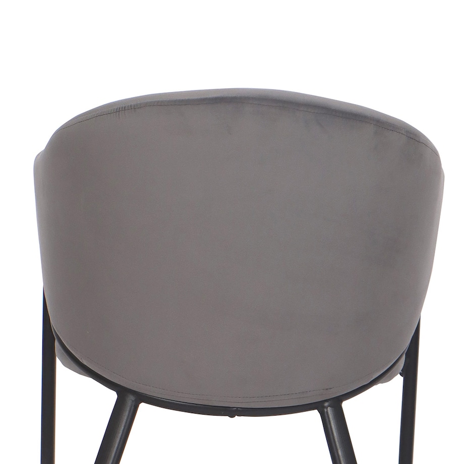 Krzesło tapicerowane do salonu welurowe GLAMOUR szare