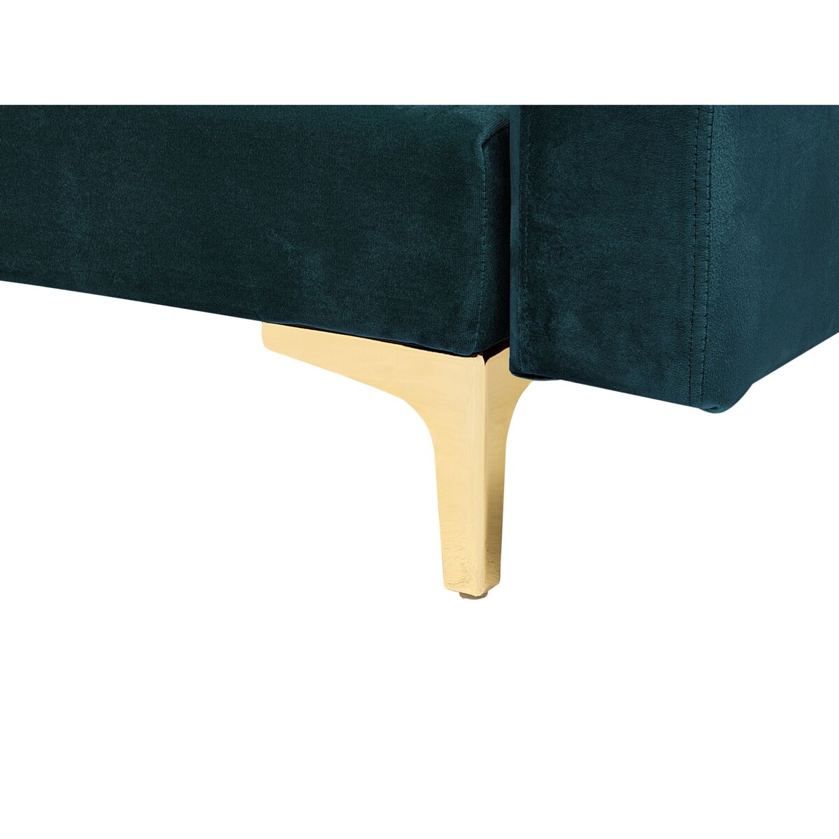 Sofa rozkładana welurowa zielona ABERDEEN