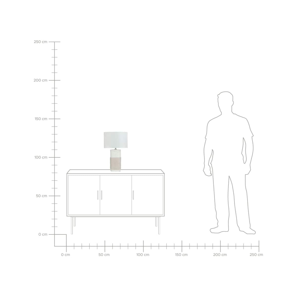 Lampka nocna porcelanowa beżowa NAVIA