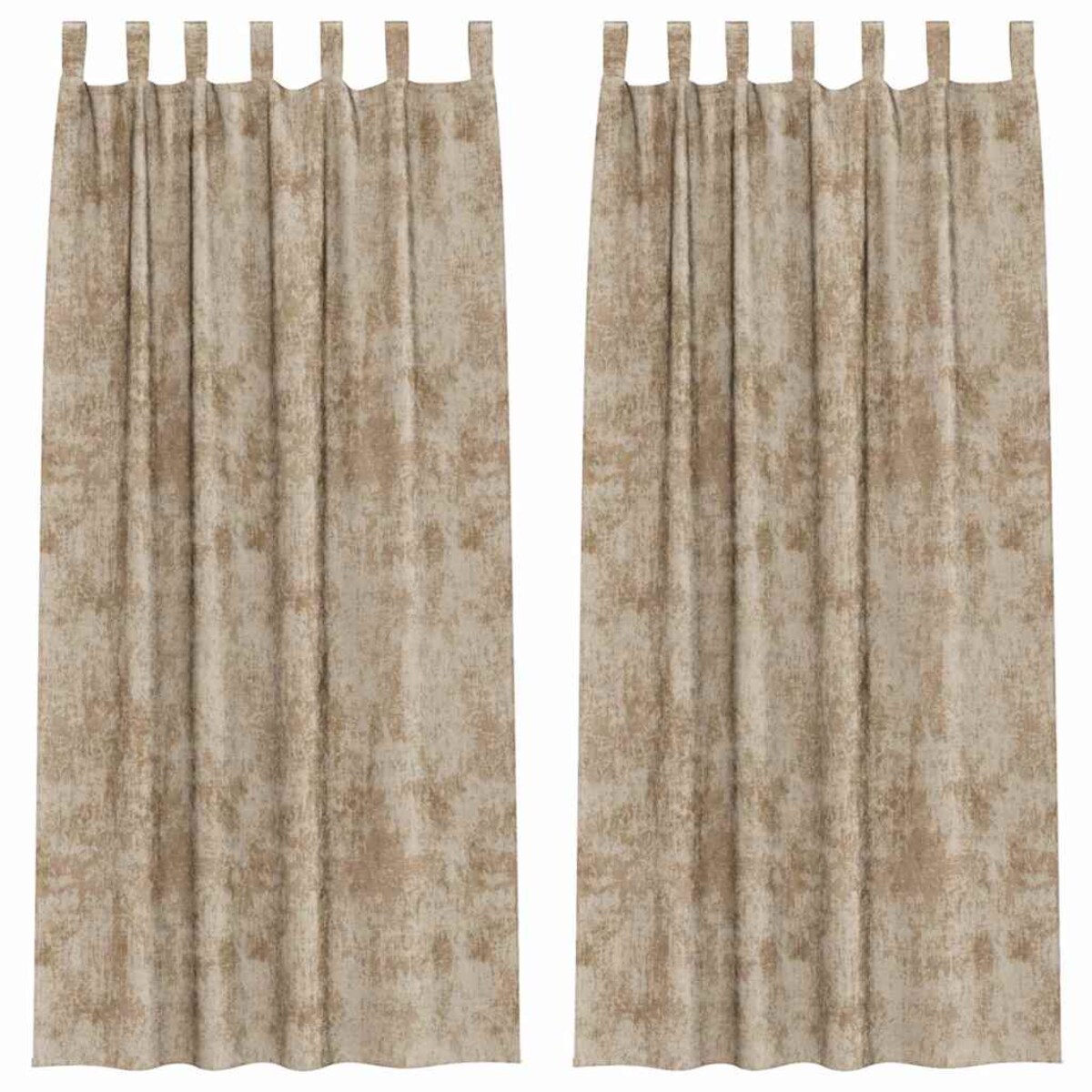 vidaXL Zasłona z zasłonami 2 pcs szampański 245 x 140 cm Aksamit