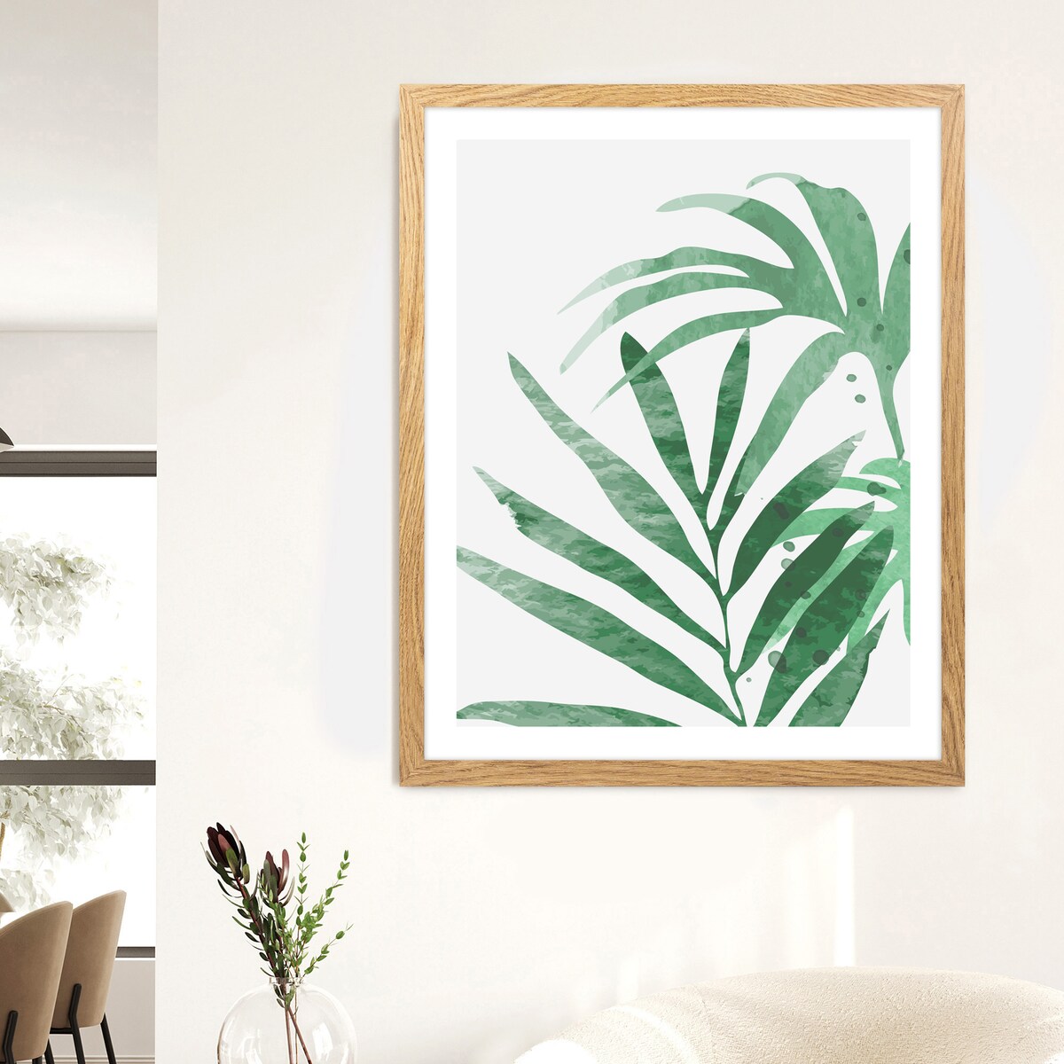 Ramka na zdjęcia 40x50 cm dębowa rama MDF z plexi do powieszenia pion poziom klasyczna prostokątna ramka FRAMAI®