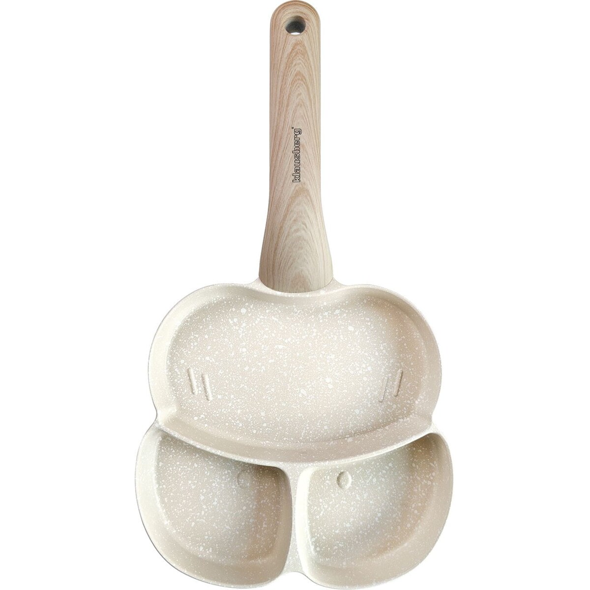 Patelnia marmurkowa 3 w 1 do jajek naleśników placków pancake 18cm BEŻOWA KLAUSBERG