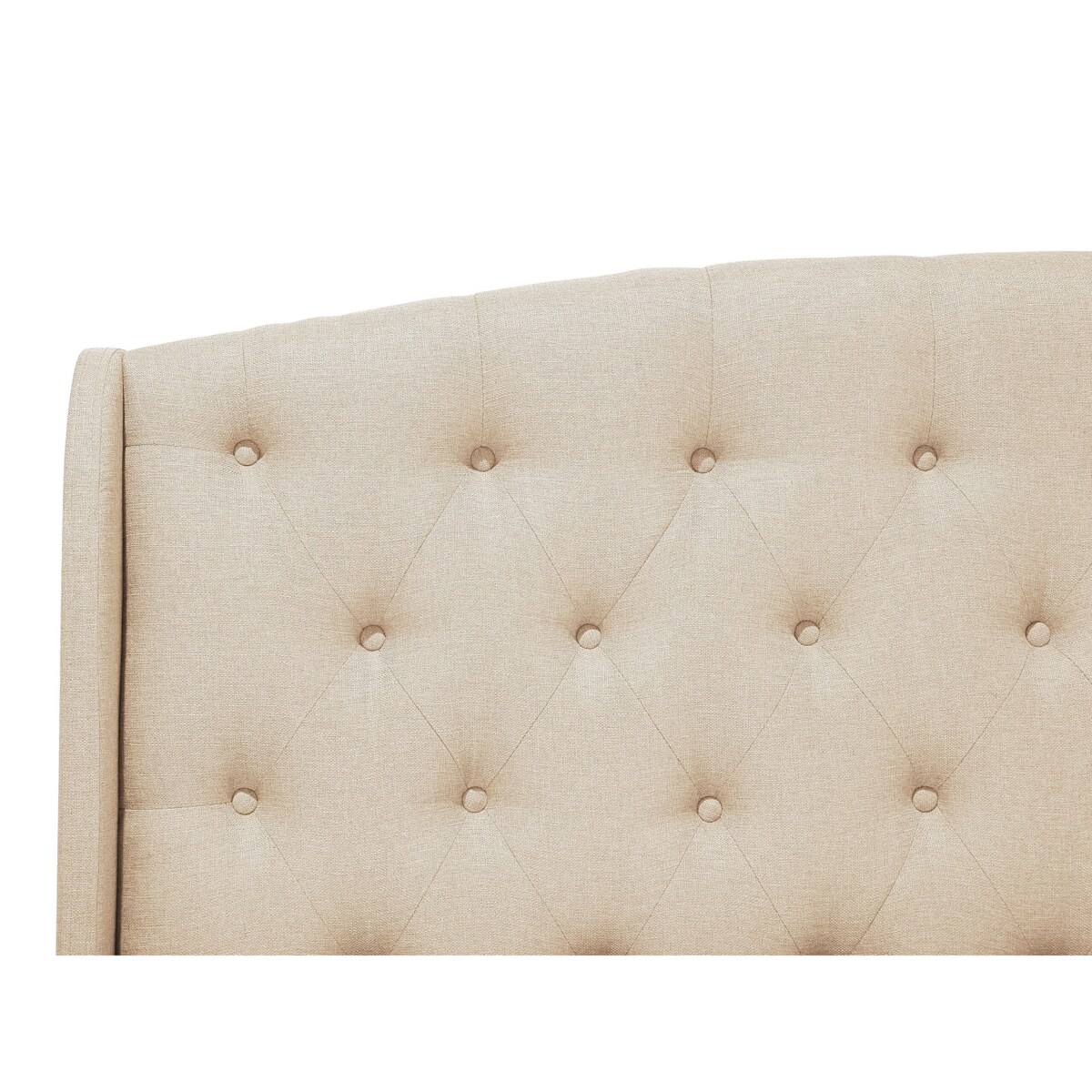 Łóżko tapicerowane 160 x 200 cm beżowe BORDEAUX