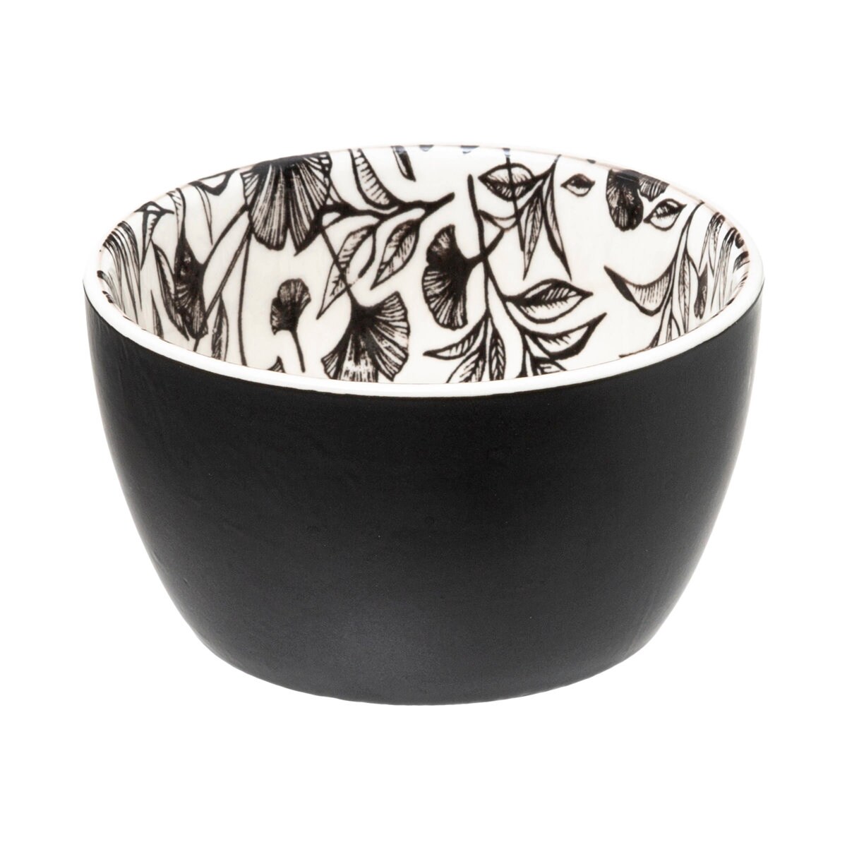 Miseczki na przekąski z kwiatowym wzorem na podstawce