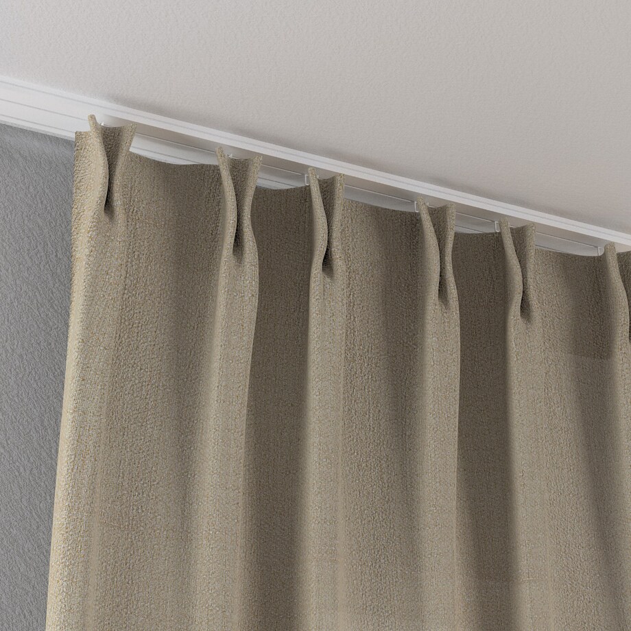 Zasłona na haczykach flex podwójnych 130x260 ciemny beż