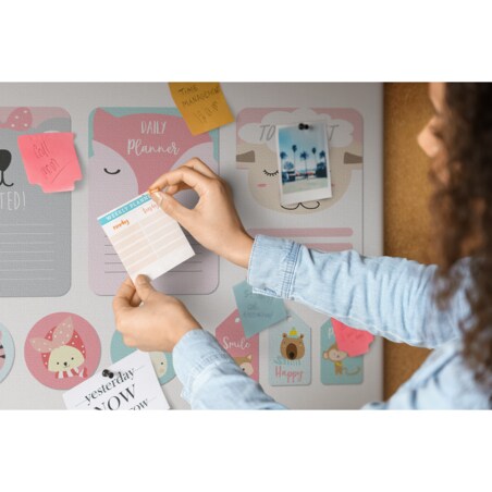 Tablica korkowa Zwierzątka 100x70cm - drewniane pinezki