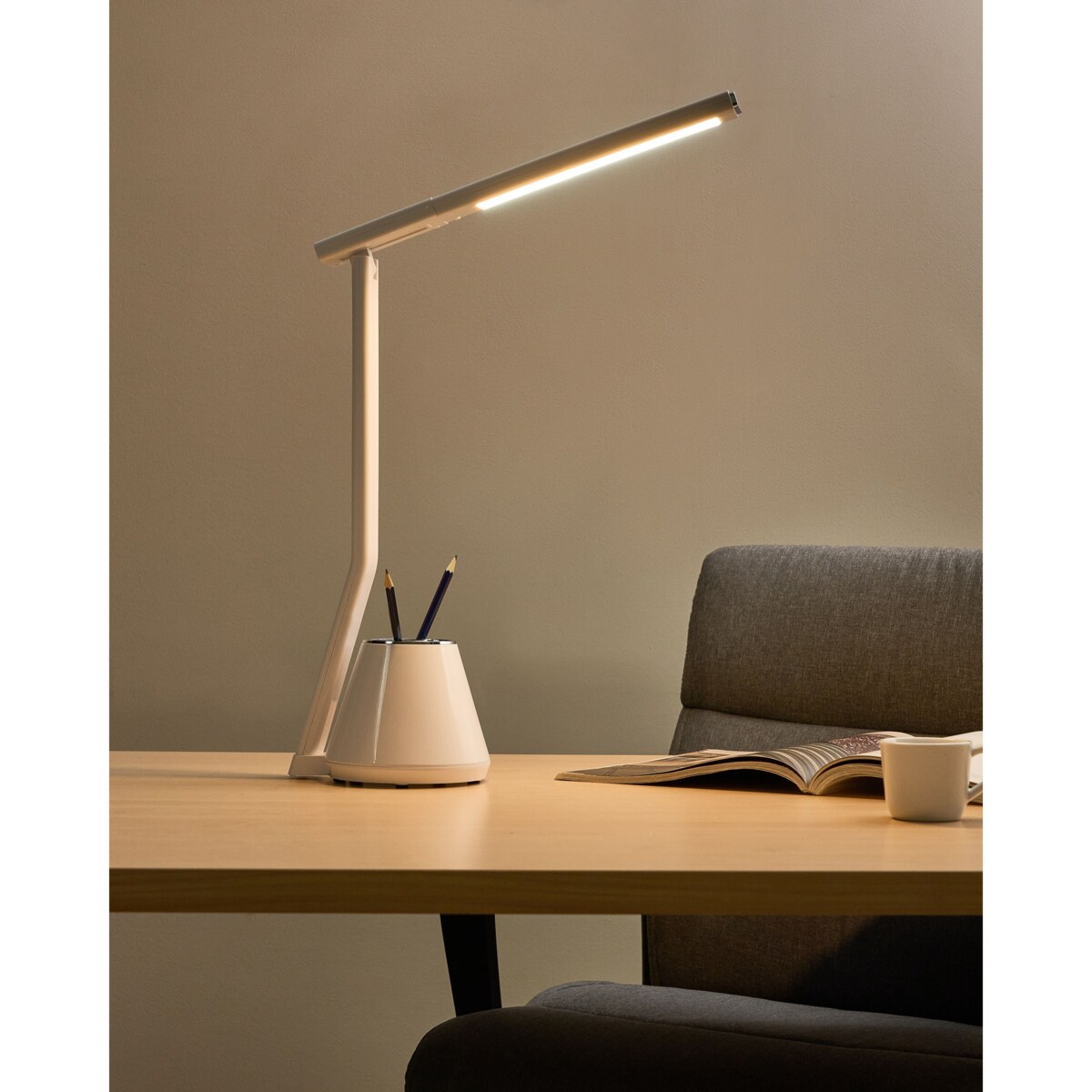 Lampa biurkowa LED DENEB Ze ściemniaczem Biały
