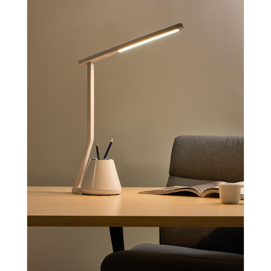 Lampa biurkowa LED DENEB Ze ściemniaczem Biały