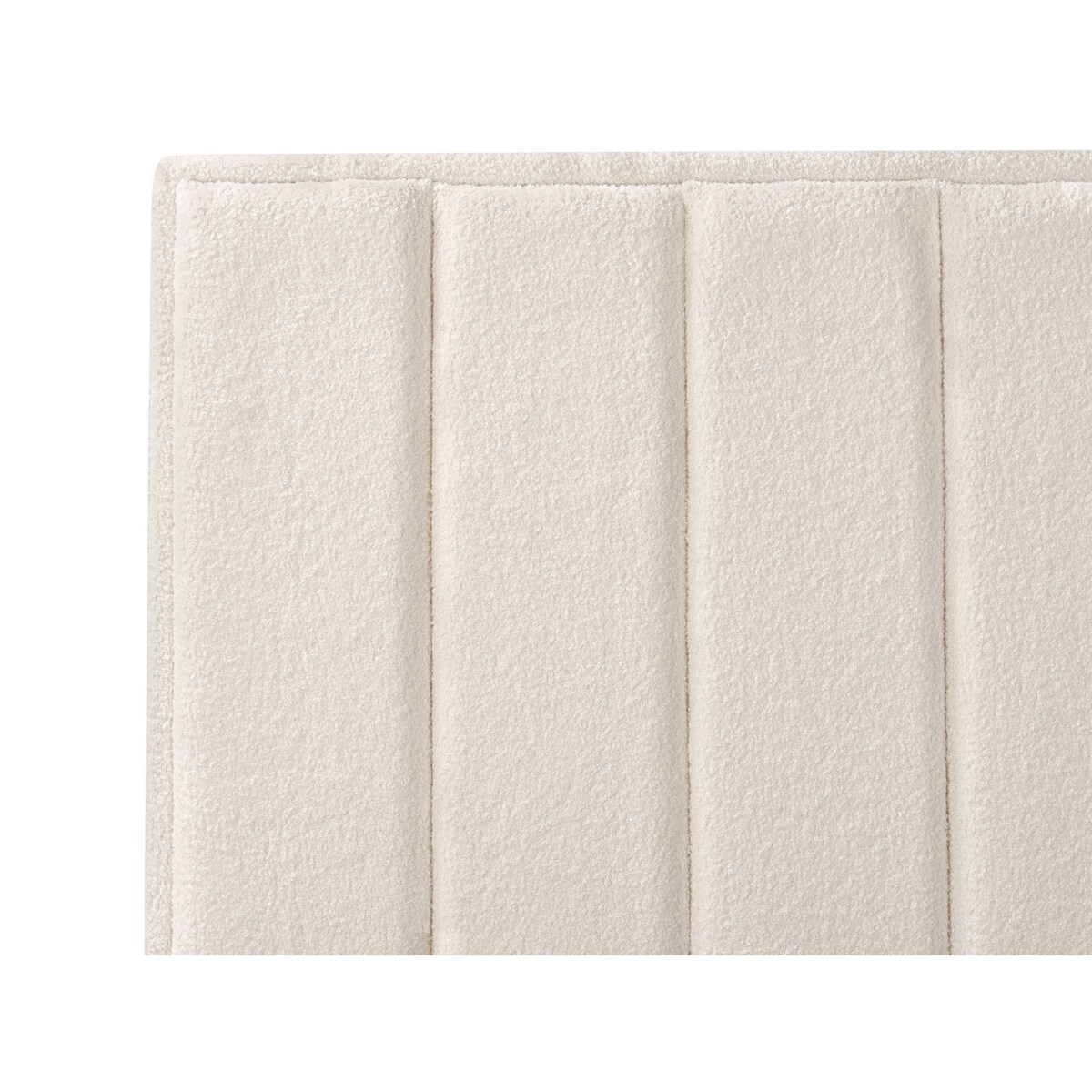 Łóżko ze stelażem SEZANNE Boucle Złamana biel