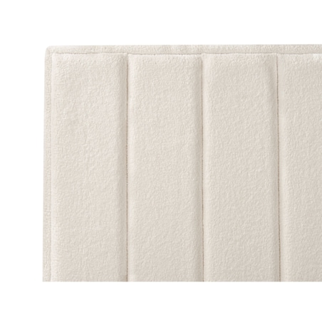 Łóżko ze stelażem SEZANNE Boucle Złamana biel