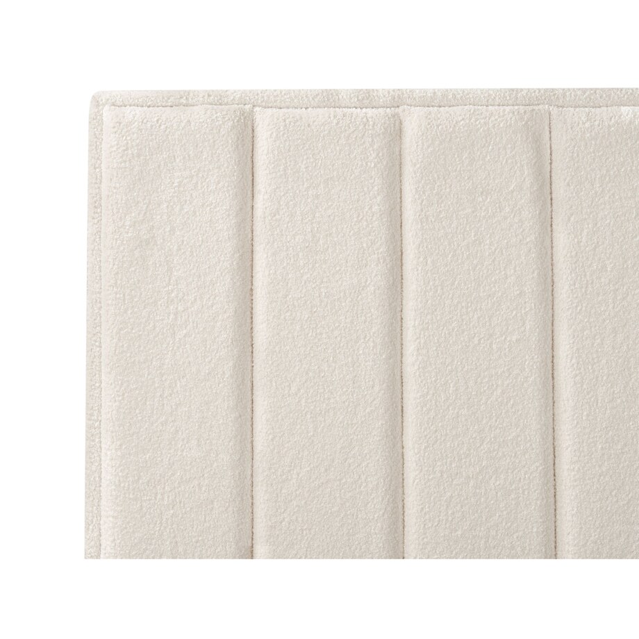 Łóżko ze stelażem SEZANNE Boucle Złamana biel