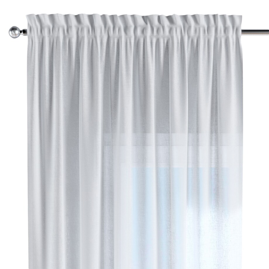 Zasłona na kanale z grzywką 1 szt. 130x260 prześwitujący ecru