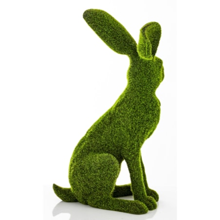 Dekoracja - siedzący zając 41x22x22 cm VERDE