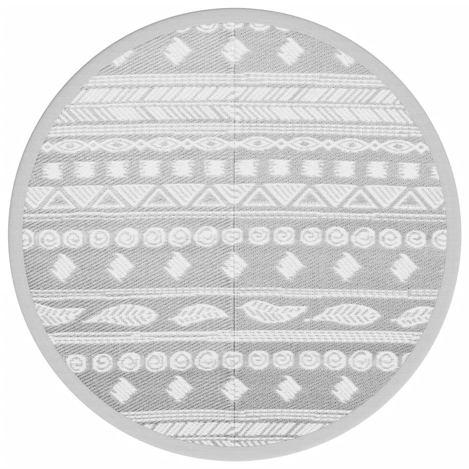 vidaXL Dywan na zewnątrz, ARAKIL szary, Ø120 cm, PP