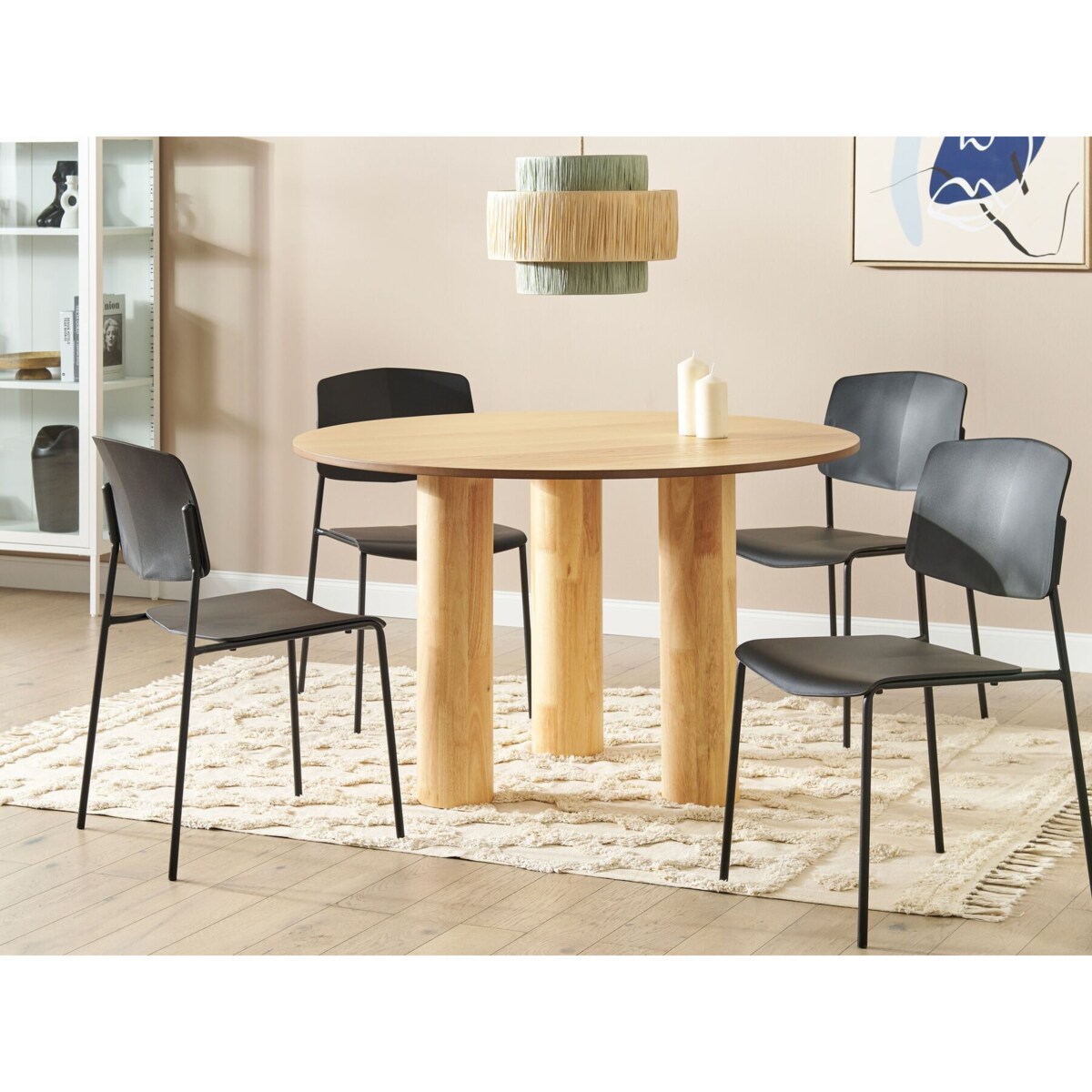 Zestaw 4 krzeseł do jadalni czarny ASTORIA